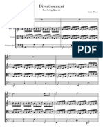 Divertissement de Saint Preux - For String Quartet