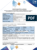 Unidad 1 - Tarea 1 - Medición y Cinemática