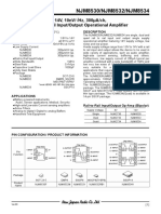 NJM8530/NJM8532/NJM8534: 14V, 10nV/√Hz, 300μA/ch, Rail-to-Rail Input/Output Operational Amplifier