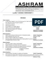 Iit Ashram: Class-7 Science Worksheet-1