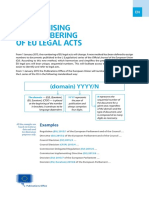 Harmonising The Numbering of Eu Legal Acts: (Domain) YYYY/N