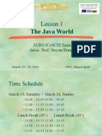 Lesson 1: The Java World