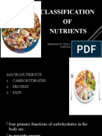 WEEK 3 Classification of Nutrients Nutrition