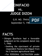 Bonifacio vs. Judge Dizon: G.R. NO. 79416 September 5, 1989