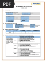 Informe Julio 2021 2do Grado de Primaria