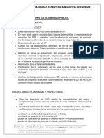 1 - Aprobación de Diseños de Alumbrado Público