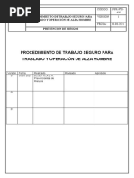 7 Procedimiento de Trabajo Seguro para Traslado y Uso de Alza Hombre PPR-PTS-AH