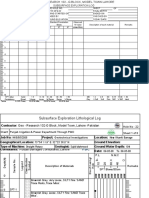 Subsurface Exploration Log