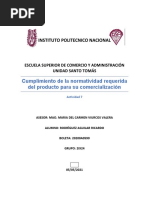 Cumplimiento de La Normatividad Requerida Del Producto para Su Comercialización