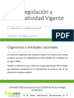 Legislación y Normatividad Vigente: 2.2 Organismos y Entidades Nacionales