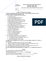 (Thời gian làm bài 180 phút, không kể thời gian phát đề)