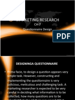 Marketing Research: CH-7 Questionnaire Design