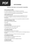 QCM Génétique: Entourez La Seule Réponse Correcte Parmi Les 3 Propositions