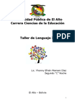 Dosier - Taller de Lenguaje II 2CN - Upea-2020