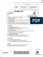 June 2017 QP - Paper 1F Edexcel Maths (A) IGCSE