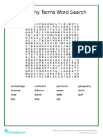 Geography Word Search