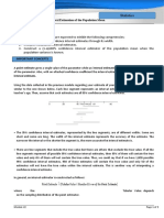 Module 22 Confidence Interval Estimation of The Population Mean