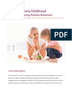 Exploring Early Childhood: Core C-Promoting Positive Behaviour