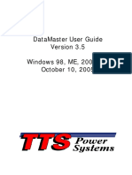 Datamaster User Guide Windows 98, Me, 2000, XP October 10, 2005