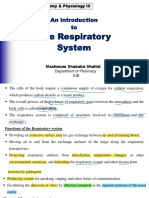 An Introduction To: The Respiratory System