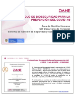 Protocolo de Bioseguridad para La Prevención Del Covid - 19