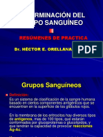 Determinación Del Grupo Sanguíneo: Resúmenes de Practica