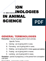 ANSCI2 (Common Terminologies in Animal Science)