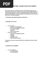 How To Prepare A Basic Balance Sheet: 1. Determine The Reporting Date and Period