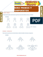 Números Primos y Compuestos para Quinto Grado de Primaria