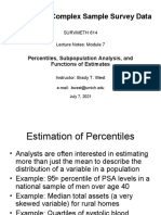 Analysis of Complex Sample Survey Data