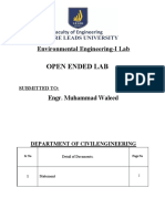 Open Ended Lab: Environmental Engineering-I Lab