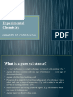 Experimental Chemistry: Methods of Purification