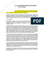 Resumo Sobre Lei de Diretrizes Básicas Da Educação (LDB 9.394/96)