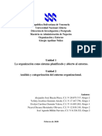 La Organización Como Sistema Planificado y Abierto Al Entorno.