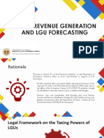 Local Revenue Generation and LGU Forecasting