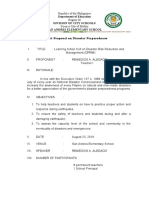 Department of Education Division of City Schools San Andres Elementary School Project Proposal On Disaster Preparedness