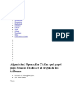 Afganistán, Operación Ciclón, Qué Papel Jugó Estados Unidos en El Origen de Los Talibanes