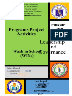 Programs Project Activities: Wash in School (Wins)