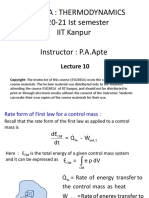 Eso201A: Thermodynamics 2020-21 Ist Semester IIT Kanpur Instructor: P.A.Apte