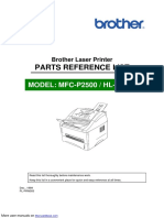 Parts Reference List: MODEL: MFC-P2500 / HL-P2500