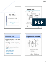 Lecture 6 - Measurment of Viscosity