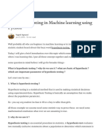 Hypothesis Testing in Machine Learning Using Python - by Yogesh Agrawal - 151413