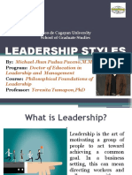 Leadership Styles: Liceo de Cagayan University School of Graduate Studies