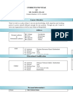 Curriculum Vitae: Career Objective