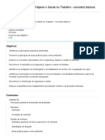 0349 - Ambiente, Segurança, Higiene e Saúde No Trabalho - Conceitos Básicos