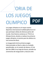 Historia de Los Juegos Olimpico