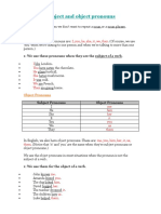 Subject Vs Object Pronouns