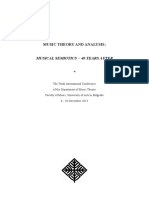 Music Theory and Analysis:: Musical Semiotics 40 Years After