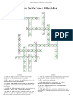 Sistema Endócrino e Glândulas - Crossword Labs Cruzadinha Anato