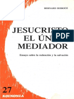 Sesboue Bernard. Jesucristo El Unico Mediador. Ensayo Sobre La Redención PDF